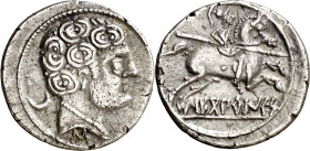 Secobirices (Saelices). Denario. (FAB. 2169) (ACIP. 1870). 3,62 g. MBC.