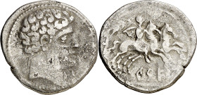 Cese (Tarragona). Denario. (FAB. 2266) (ACIP. 1122). Acuñación floja en parte. 3,64 g. MBC-.