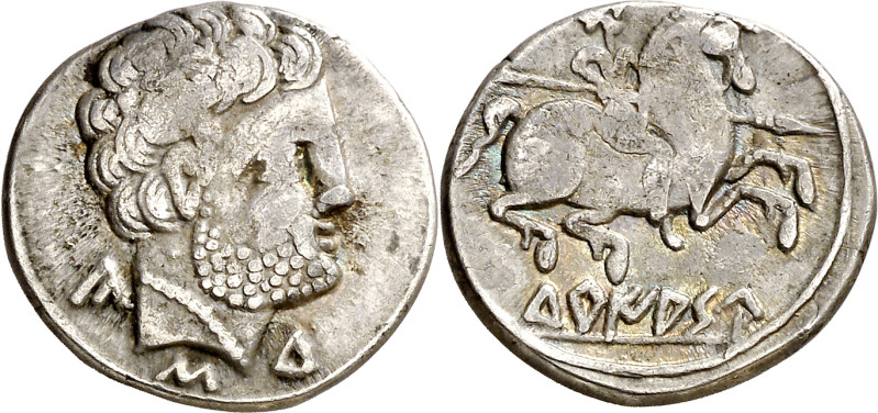 Turiasu (Tarazona). Denario. (FAB. 2417) (ACIP. 1722). 3,74 g. MBC-.