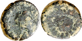 Reino Vándalo. Nummus. (Wroth pág. 39, nº 33 sim. Lám. IV, nº 33). Tipo cruz. 1 g. BC-.