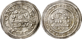 Califato. AH 352. Al-Hakem II. Madinat al-Zahra (Medina Azahara). Dirhem. (V. 450) (Fro. 78). 2,49 g. MBC+.