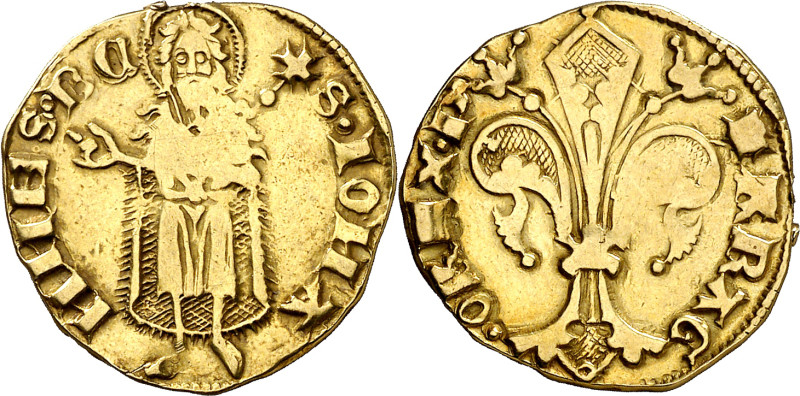 Pere III (1336-1387). Zaragoza. Florí. (Cru.V.S. 399) (Cru.Comas 20) (Cru.C.G. 2...