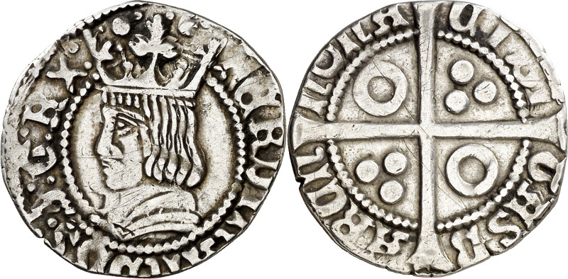 Ferran II (1479-1516). Barcelona. Croat. (AC. 59) (Cru.V.S. 1141.1) (Cru.C.G. 30...