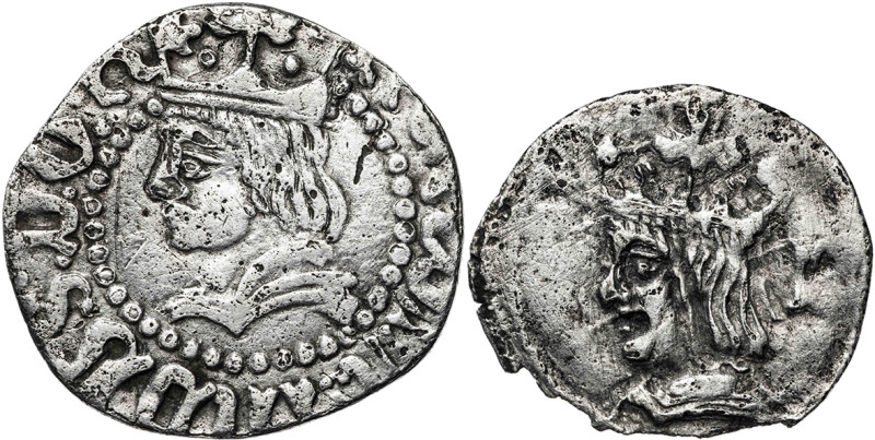 Ferran II (1479-1516). Barcelona. (AC. 27 y 37). Lote de 2 monedas: quart de cro...