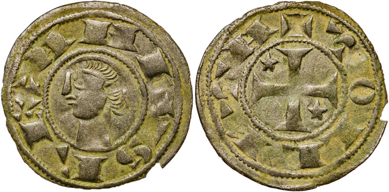 Alfonso VIII (1158-1214). Toledo. Dinero. (AB. 23, como Alfonso I de Aragón). 0,...