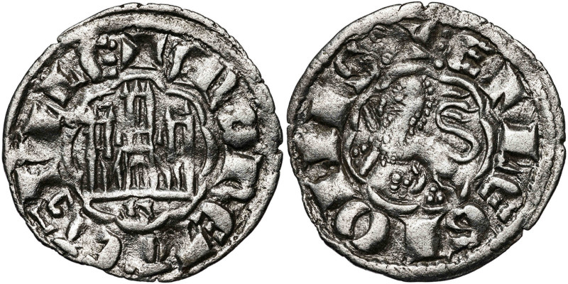 Alfonso X (1252-1284). Sevilla. Blanca alfonsí. (AB. 269, como novén). 0,73 g. M...