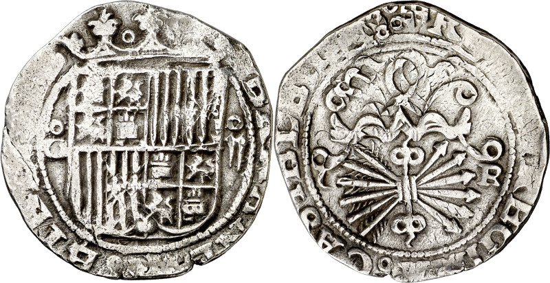 Reyes Católicos. Granada. R. 2 reales. (AC. 498). 6,75 g. MBC-.