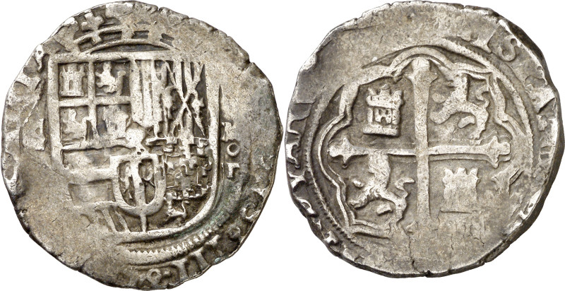 s/d. Felipe III. México. (F)-. 4 reales. (AC. 747). 13,70 g. MBC.