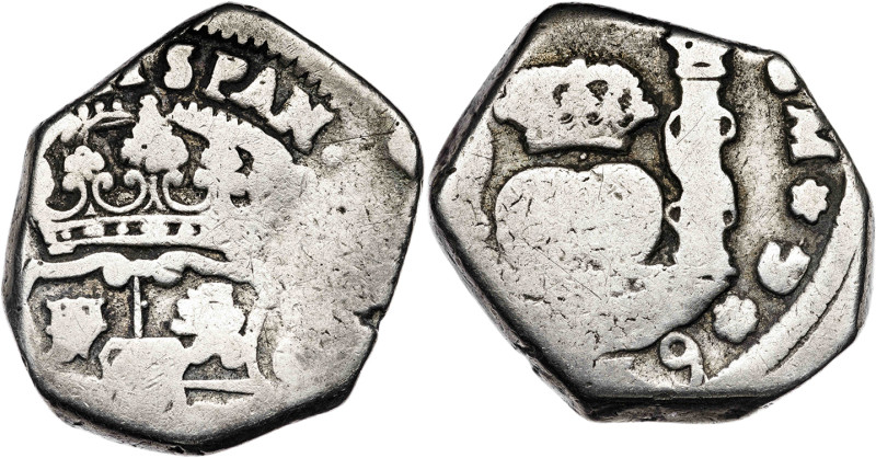 (173)9. Felipe V. Guatemala. (J). 2 reales. (AC. 683). Columnario. 6,41 g. BC.