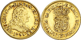 1733. Felipe V. Madrid. JF. 2 escudos. (AC. 1870). Rara. 6,74 g. MBC+.