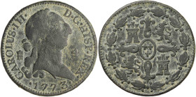 1773. Carlos III. Segovia. 4 maravedís. (AC. 53). 5,01 g. BC+/MBC-.