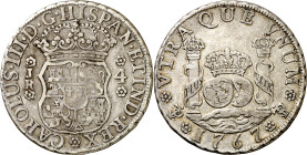 1767. Carlos III. Potosí. JR. 4 reales. (AC. 921). 13,27 g. MBC/MBC+.