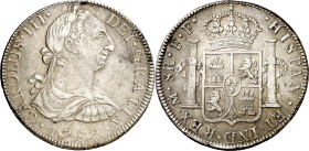 1782. Carlos III. México. FF. 8 reales. (AC. 1122). 26,99 g. MBC/MBC+.