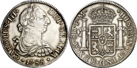 1785. Carlos III. México. FM. 8 reales. (AC. 1127). 26,76 g. MBC/MBC+.