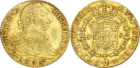 1775. Carlos III. Madrid. PJ. 4 escudos. (AC. 1779). 13,53 g. MBC-/MBC.