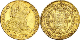 1787. Carlos III. Madrid. DV. 4 escudos. (AC. 1793). 13,40 g. MBC.