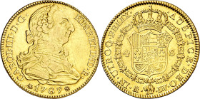 1787. Carlos III. Madrid. DV. 4 escudos. (AC. 1793). 13,38 g. MBC+.