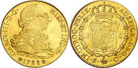 1788. Carlos III. Sevilla. C. 8 escudos. (AC. 2194) (Cal.Onza 969). Bella. 27 g. EBC.