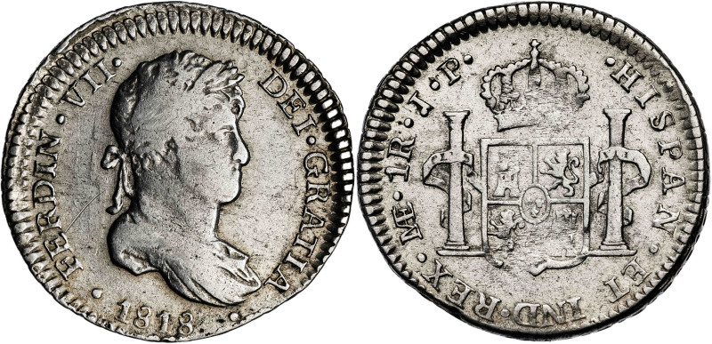 1818. Fernando VII. Lima. JP. 1 real. (AC. 576). 3,18 g. BC+/MBC-.