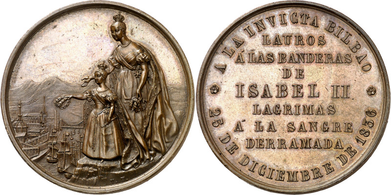 1836. Isabel II. Bilbao. A los defensores del Sitio - Segundo levantamiento. (O'...