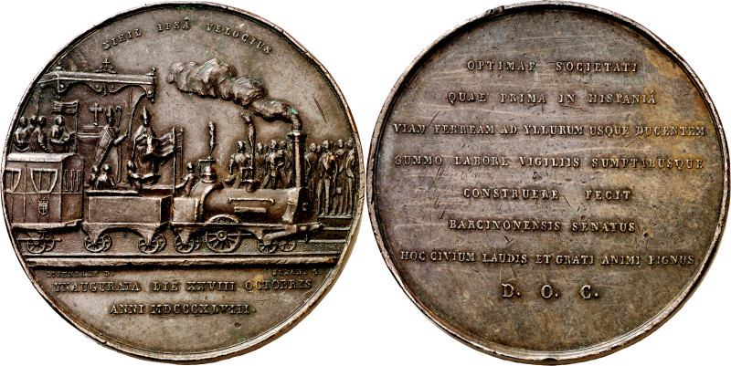 1848. Inauguración del ferrocarril Barcelona-Mataró. (V. 388) (V.Q. 14306) (Cru....