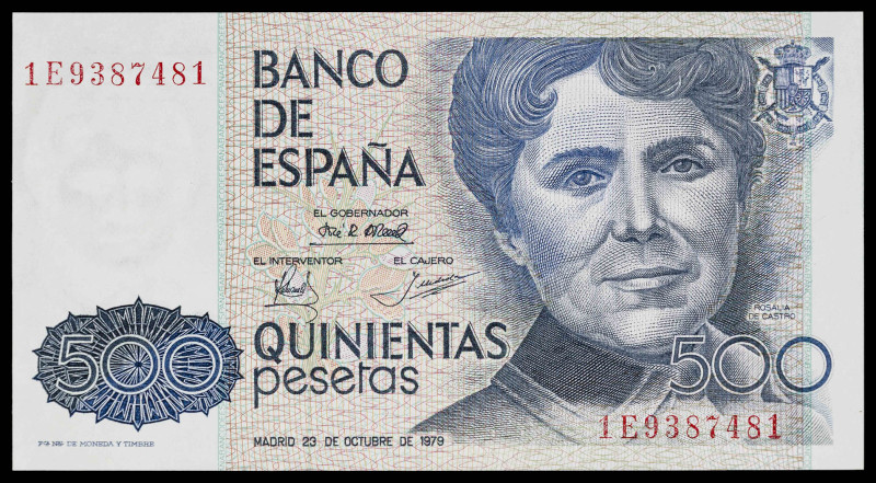 1979. 500 pesetas. (Ed. 476a). 23 de octubre, Rosalía de Castro. Serie 1E. S/C-....