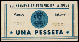 Farners de la Selva. 1 peseta. (T. 1145). MBC-.