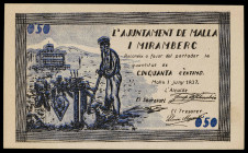 Malla i Miramberc. 50 céntimos. (T. 1616a). EBC.