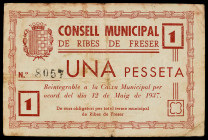 Ribes de Freser. 1 peseta. (T. 2436). BC.