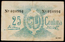 Roquetes. 25 céntimos. (T. 2547). BC+.