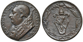 Paolo II (1464-1471) Pietro Barbo di Venezia. Medaglia 1469 in bronzo - Opus: Cristoforo di Geremia - Modesti CNORP I 104 AE (g 35,64 - Ø 36,58 mm) RR...