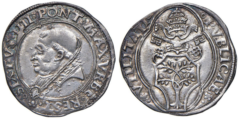 Sisto IV (1471-1484) Grosso - Munt. 14 AG (g 3,60) RR È questa la prima moneta c...