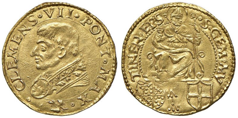 Clemente VII (1523-1534) Modena - Ducato - Munt. 111 AU (g 3,42) RRRR Con Clemen...