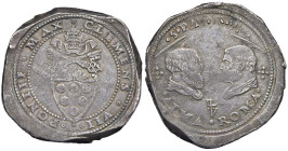 Clemente VII (1523-1534) Ducato ossidionale (1527) - Munt. 21,I; MIR 796/2 (questo esemplare) AG (g 35,67) RRRR Esemplare di ottima qualità per questa...