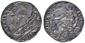 Giulio III (1550-1555) Giulio An. III - Munt. 16a AG (g. 3,23) R Superbo esemplare, perfettamente impresso e privo di usura. Conservazione assolutamen...