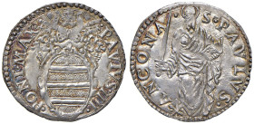 Paolo IV (1555-1559) Ancona - Giulio - Munt. 43 AG (g. 3,23) R Magnifico tondello di ottima freschezza, dal metallo brillante ed impreziosito da belli...