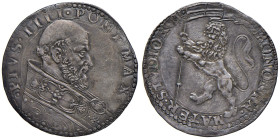 Pio IV (1559-1565) Bologna - Bianco - Munt. 70 AG (g. 4,70) RR Tondello di insolita e superba qualità, imprezionsito da una bella patina di antica rac...