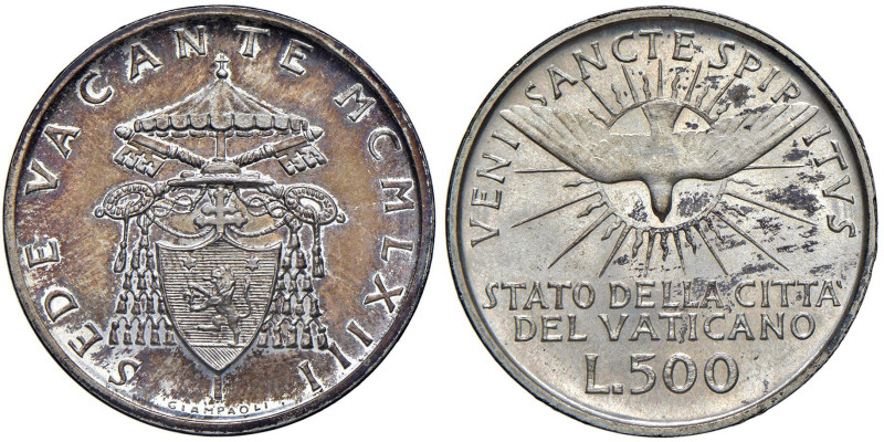 Sede vacante (1963) 500 Lire 1963 - AG (g 11,03)

Status: FDC