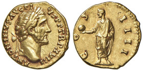 Antonino Pio (138-161) Aureo emissione del 154-155 d.C. della zecca di Roma - Calico 1531a; RIC.241 AU (g 6,92) R Quando Antoninino Pio fu scelto da A...