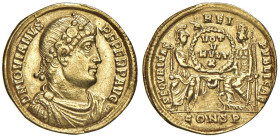 Iovianus (363-364) Solido - Zecca: Costantinopoli - RIC 464 AU (g 4,36) RRR Esemplare veramente rarissimo. Pochissimi apparsi, l' unico in bella conse...