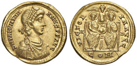 Valentiniano II (375-392) Solido - Zecca: Mediolanum - RIC IX, 5e AU (g 4,41) Bell'esemplare.

Status: M.di SPL