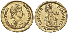 Valentiniano II (375-392) Solido - Zecca: Costantinopoli - RIC 45b AU (g 4,35) Bella qualità.

Status: SPL-FDC
