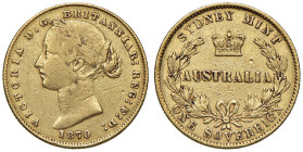 AUSTRALIA Vittoria (1837-1901) Sterlina 1870 - KM 4; Fr.10 AU

Status: MB/qBB