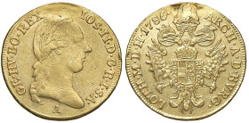 AUSTRIA Giuseppe II (1765-1790) Ducato 1786 A Vienna - Friedberg 439 AU (g 3,41) Foro otturato.

Status: qBB