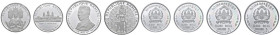 CAMBOGIA Lotto di 4 monete da 10000 Riels Lon Nol - 10000 Riels Dancer - 5000 Riels Dancer - 5000 Riels Temple of Angkor Wat 1974 - AG In Slab PCGS: P...