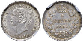 CANADA Vittoria (1837-1901) 5 Centesimi 1893 - KM 2 AG In slab NGC MS60 n° 3939133-009.

Status: MS60