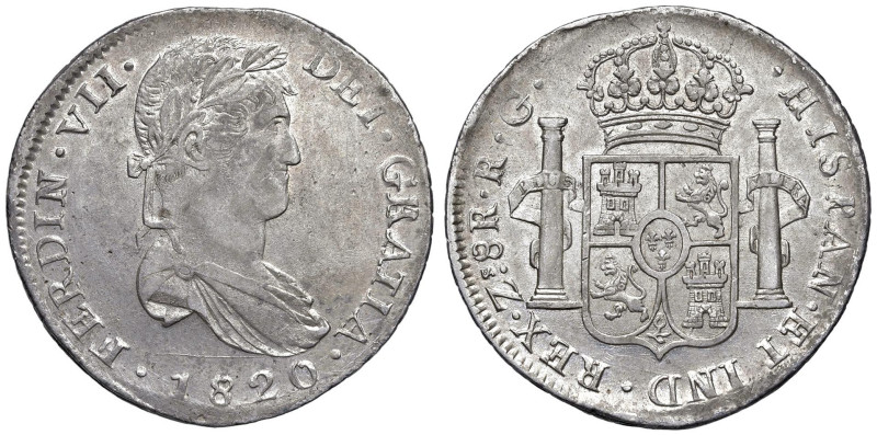 MESSICO Ferdinando VII (1808-1821) 8 Reales 1820 Zs AG, zecca Zacatecas - KM.111...