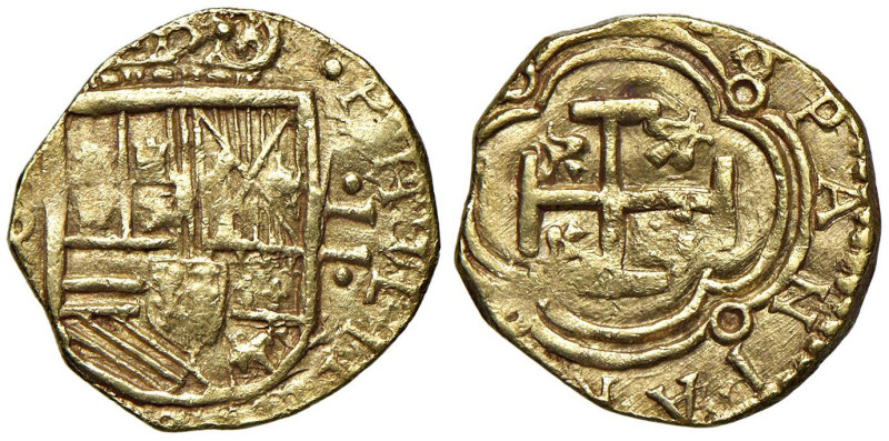 SPAGNA Filippo II d'Asburgo (1556-1598) 2 Escudos - Fr.69 AU (g 6,45)

Status:...