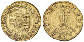 FERRARA Alfonso I d'Este (1505-1534) Scudo d'oro del sole - MIR 269 AU (g 3,36) NC

Status: SPL