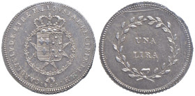 FIRENZE Carlo di Borbone e Maria Luigia (1803-1807) Lira 1803 - MIR 427 AG R Periziata qFdc da Cavaliere Francesco.

Status: qFDC